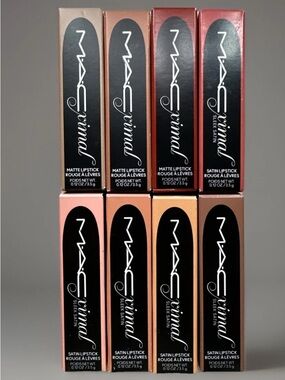 8X MACXIMAL Bundle Lipsticks Sleek Satin Silky Matte & Matte